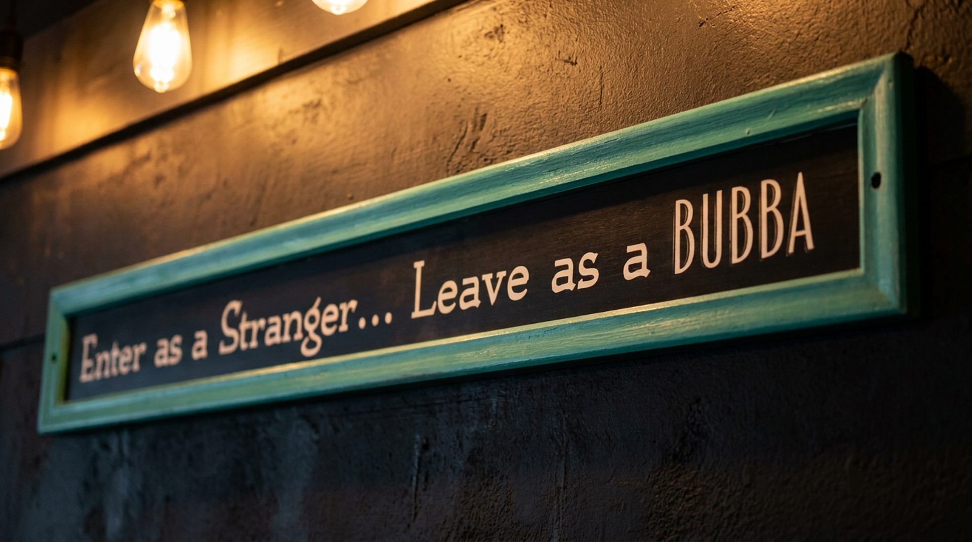 Enter a stranger, leave a Bubba